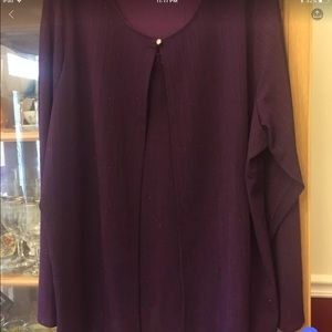 Plum Blouse with attached cami